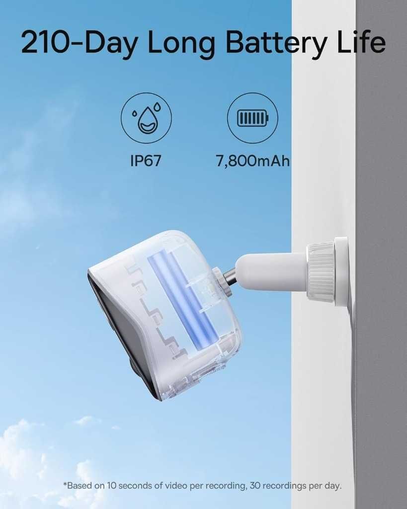 Zestaw do monitoringu 2 kamery Baseus N1 2K IP67 + Stacja bazowa