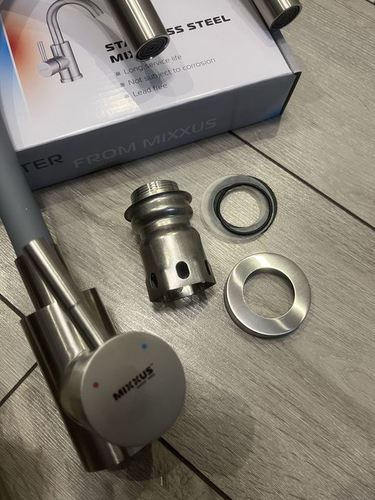 Кран на кухню Mixxus SUS | силіконовий | чорний | сірий | нержавійка