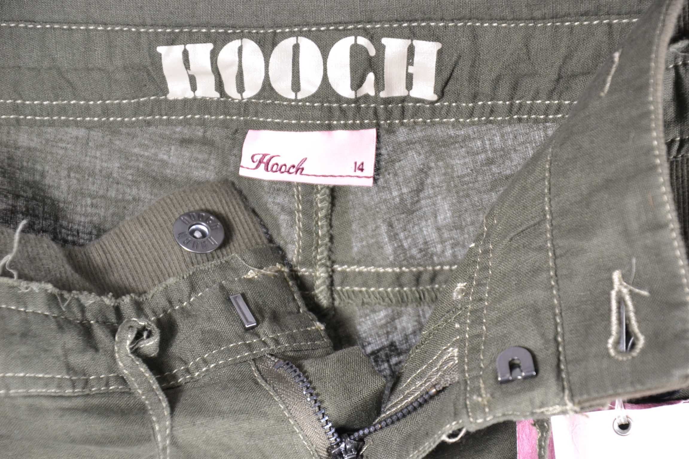 HOOCH Nowe Bojówki Damskie Rybaczki UK 14 Len Bawełna Oryginalne