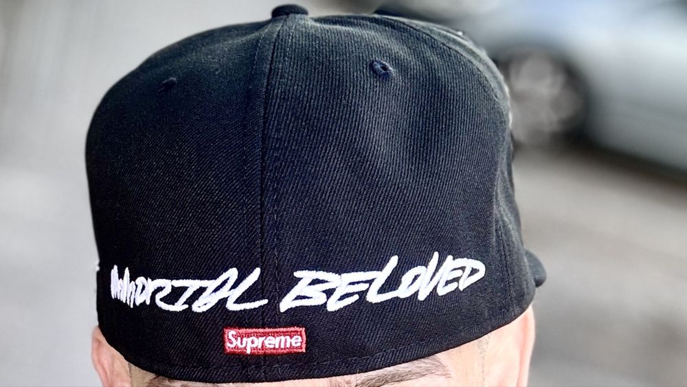 Supreme Logo New Era black 100% original