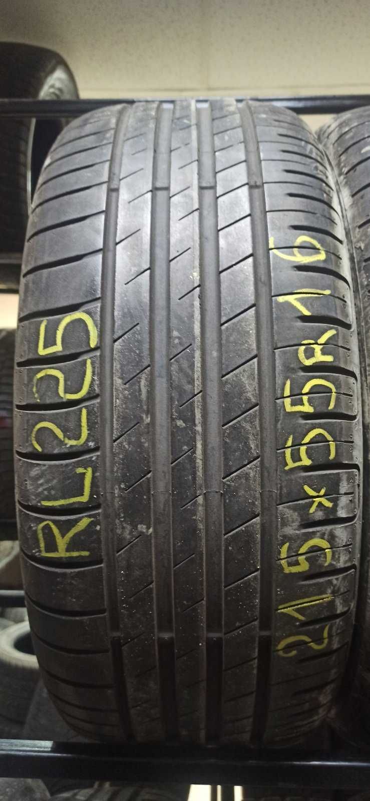 Шини літо б/у 215/55/16 Goodyear eficient gripperf 6,4m резина  rl225