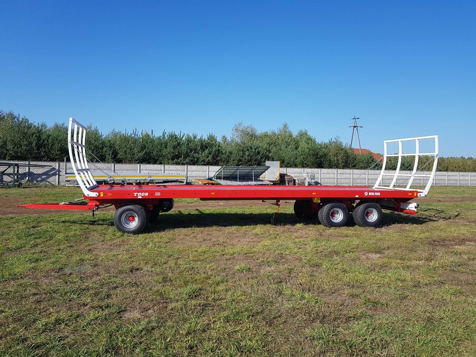 Przyczepa Laweta Platforma do bel balotów trzyosiowa Metal-fach T009