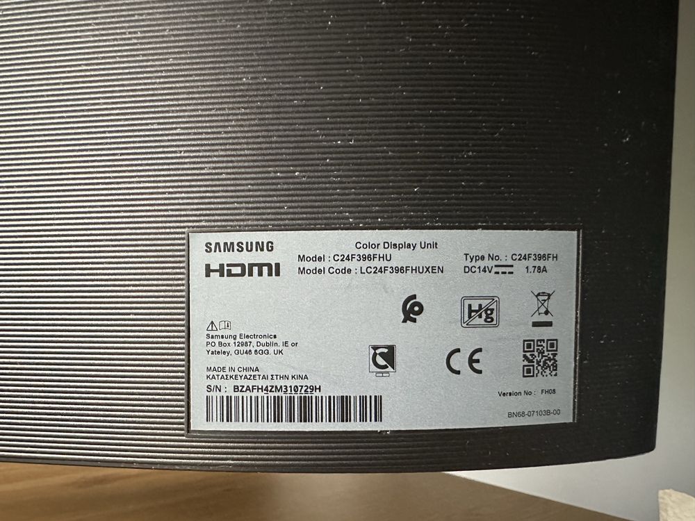Monitor Samsung C24F396FHU