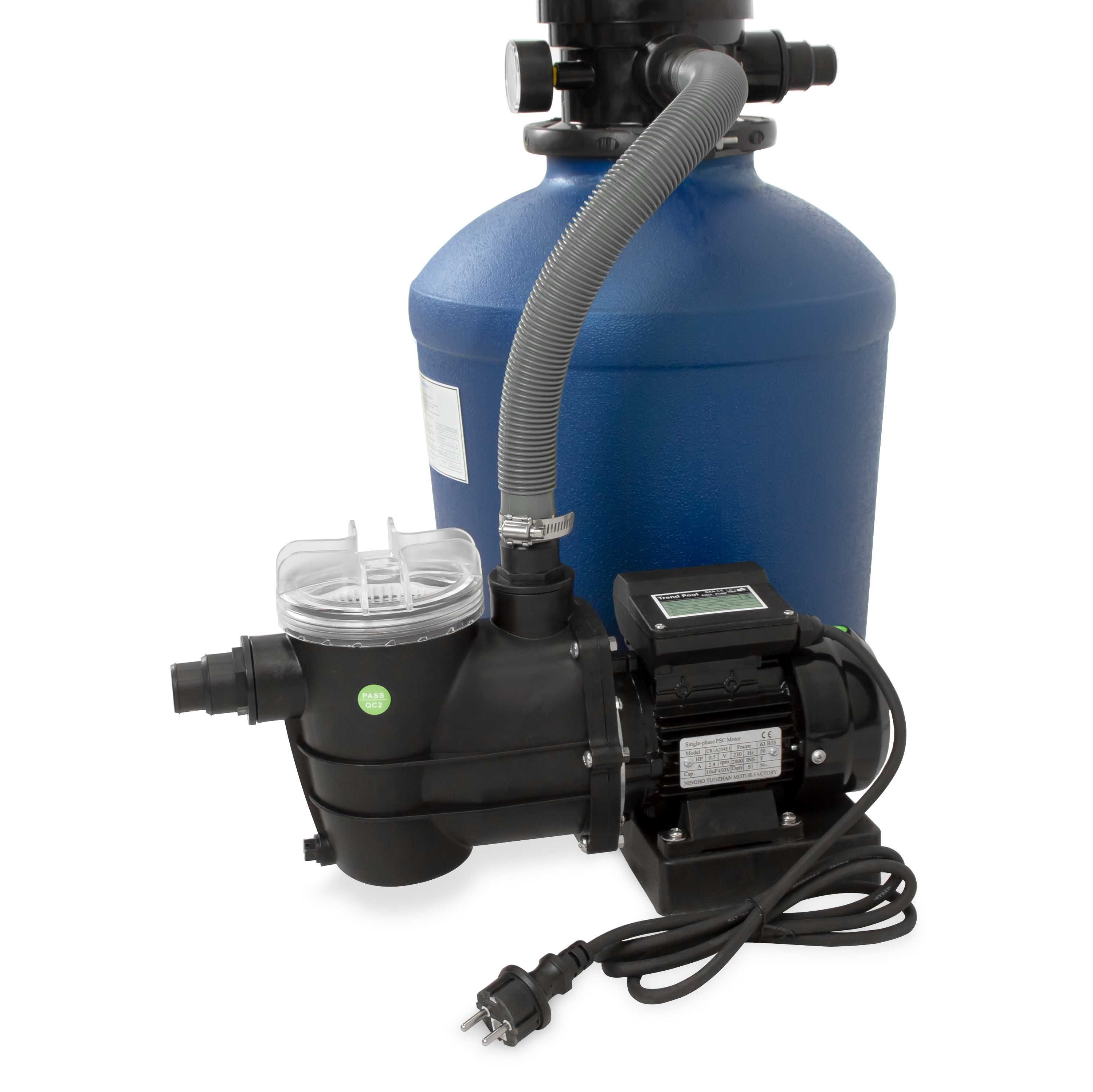 System filtrów Trend Top Ø 380 mm niebieski pompa 10,5 m³/h ZESTAW