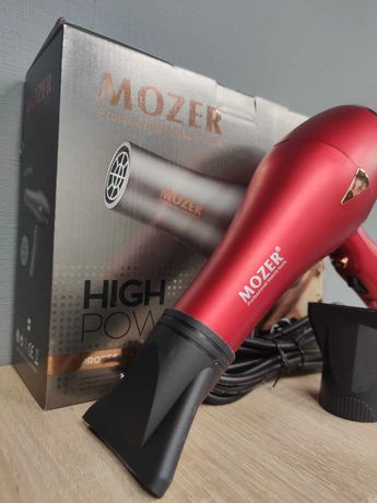 Фен Mozer MZ-9952 Red для укладки волос с 2 насадками