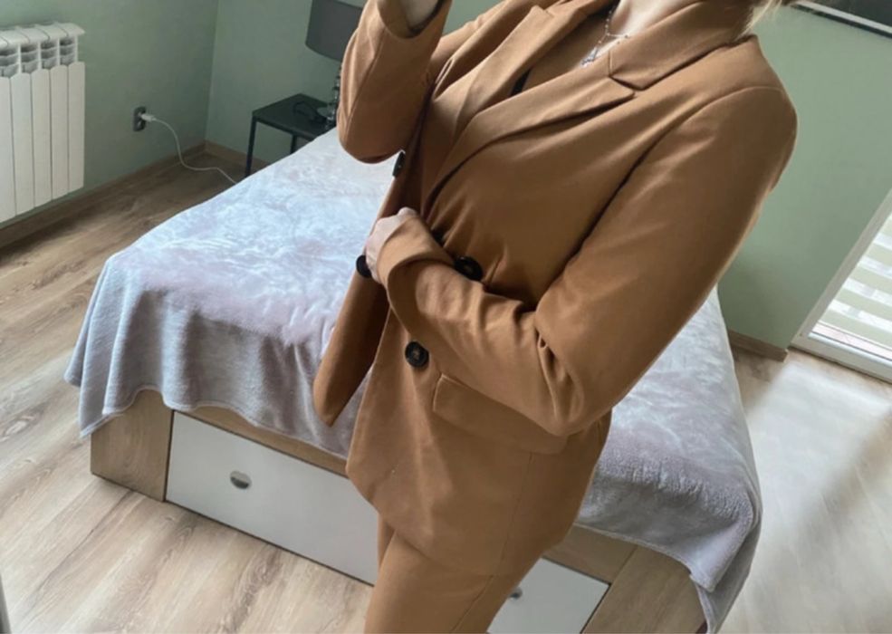 zestaw komplet marynarka spodnie reserved elegancki S