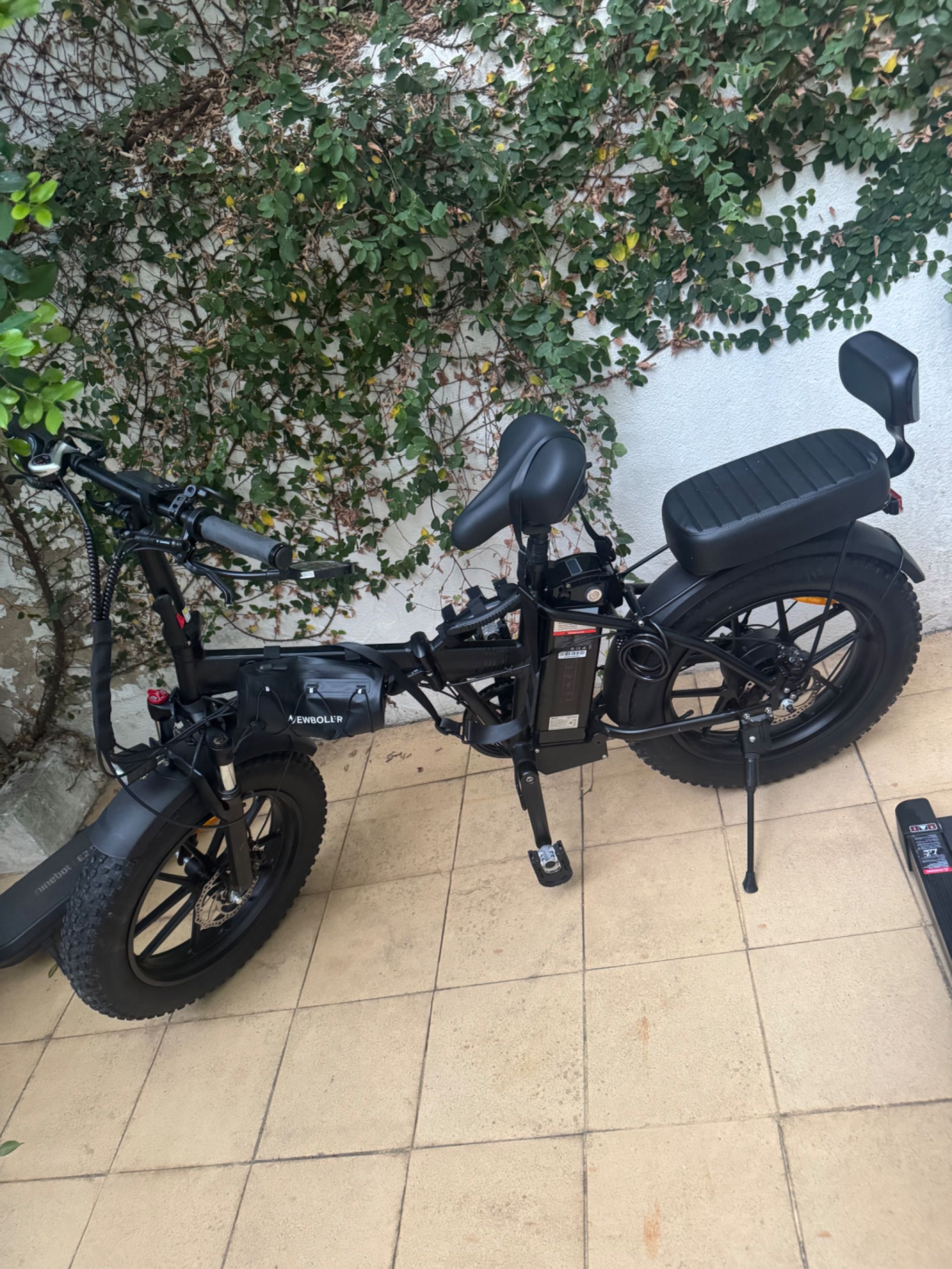 BICICLETA ELÉTRICA  youin Texas - Dobrável, preta, pneus largos