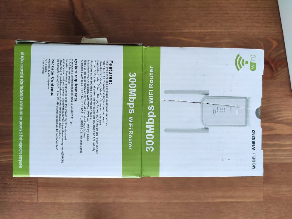 Wzmacniacz zasięgu WiFi Aigital WN532N2