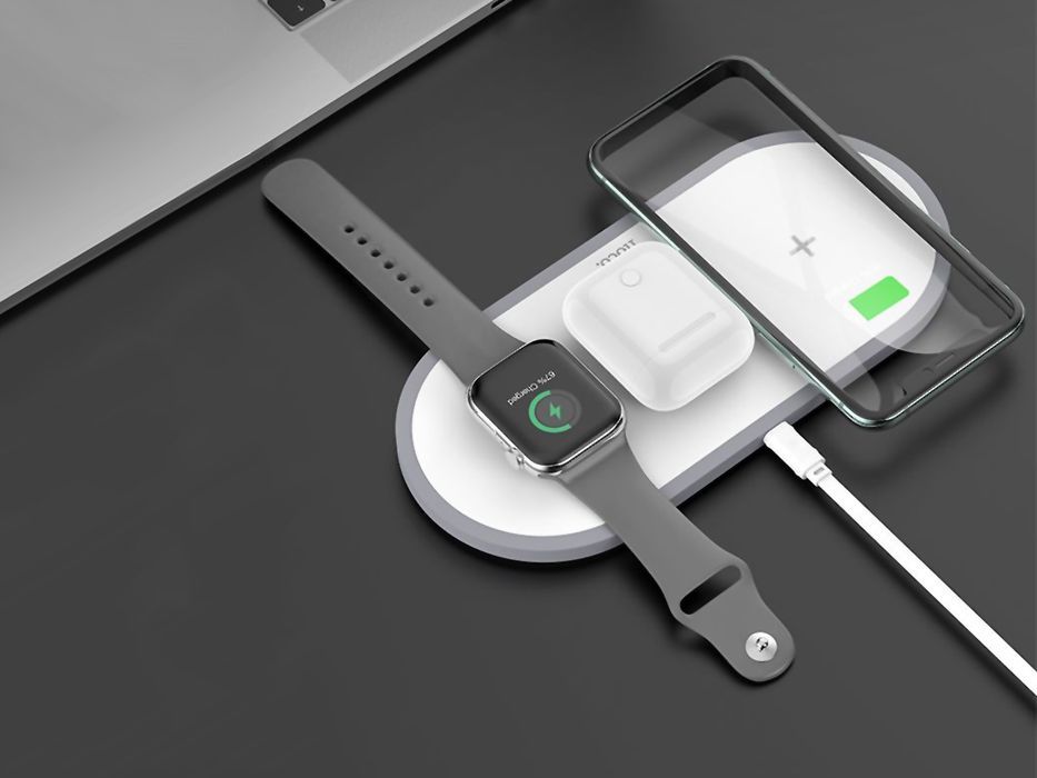 Ładowarka indukcyjna Qi 3w1 HOCO CW24 3IN1 do iPhone/AirPods/Watch