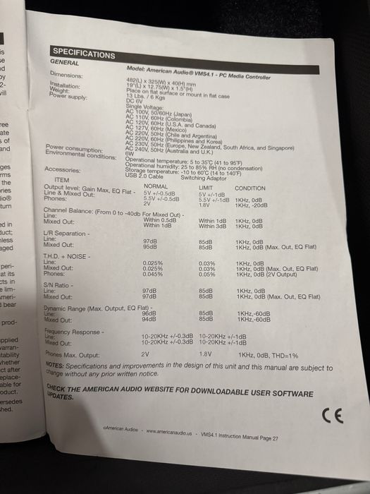 American Audio VMS4.1 4 канальный с кейсом