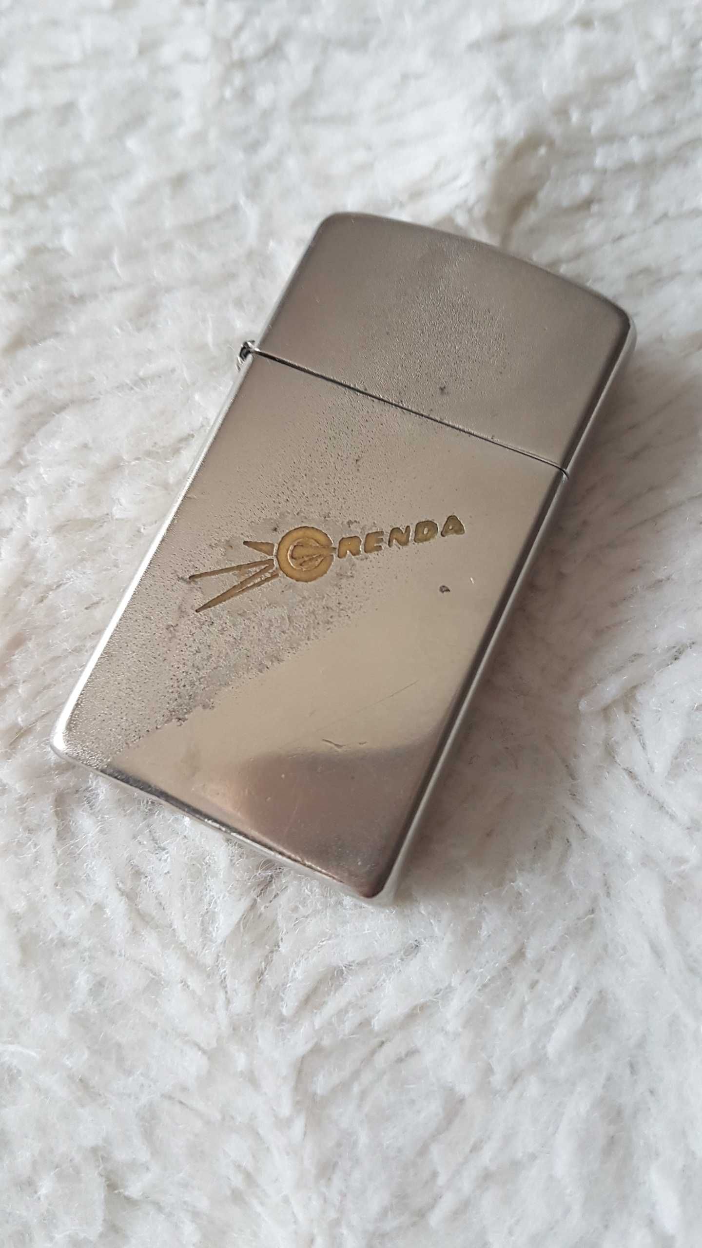 Zapalniczka Zippo Slim 1959r Crenda (reklama)