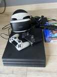 Ps 4 pro + okulary vr i zestaw gier