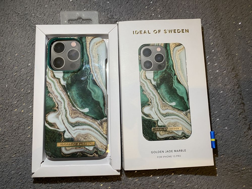 Etui iPhone 13 Pro Ideal of Sweden Golden Jade Marble oryginalne