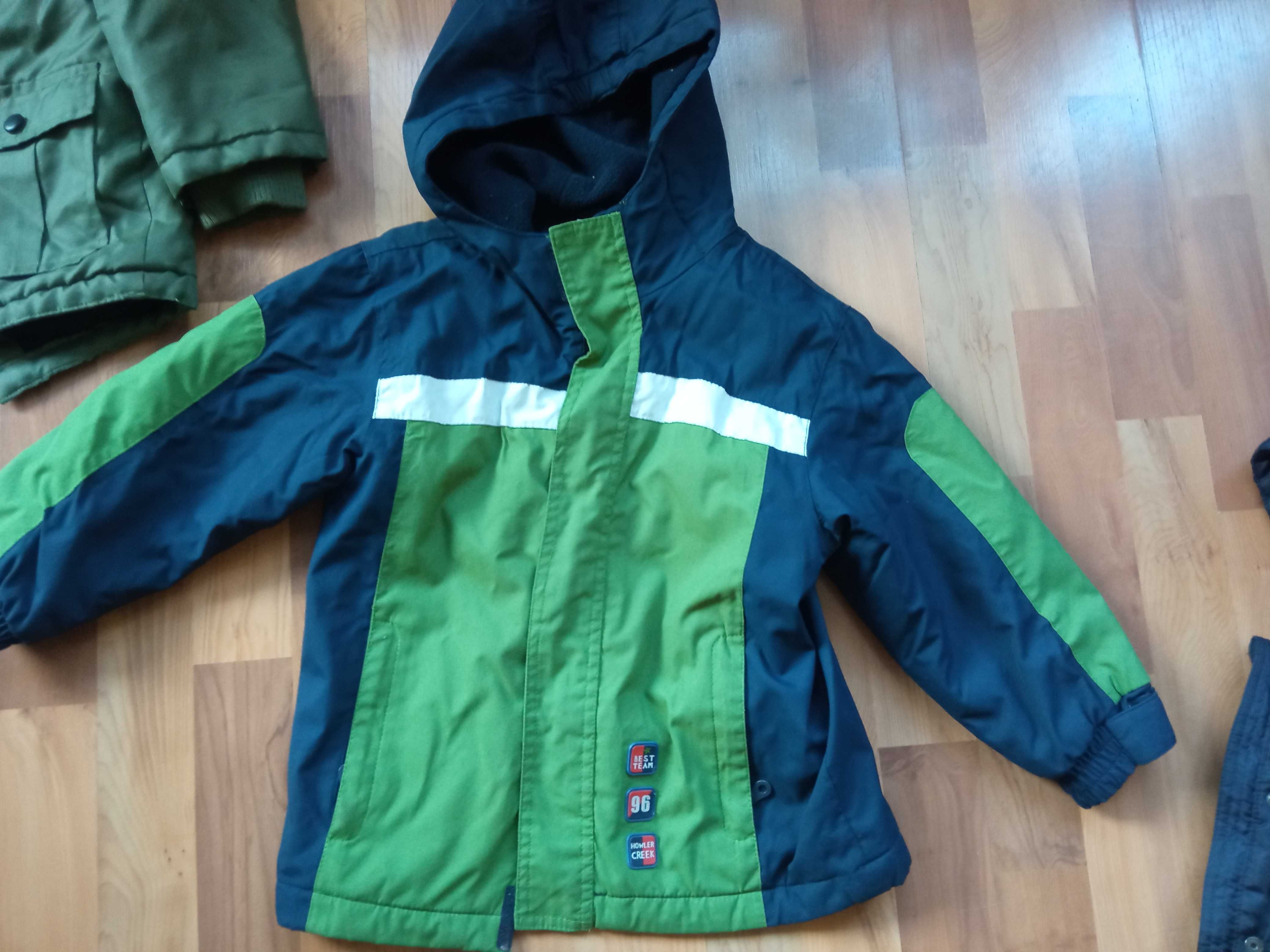 kurtka zimowa i softshell ubrania zimowe i jesienne rozmiar 104-110