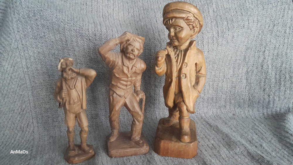 Sprzedam trzy figurki drewniane