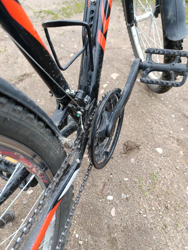 Rower mtb/dirt Kross czarno czerwony +dodatki