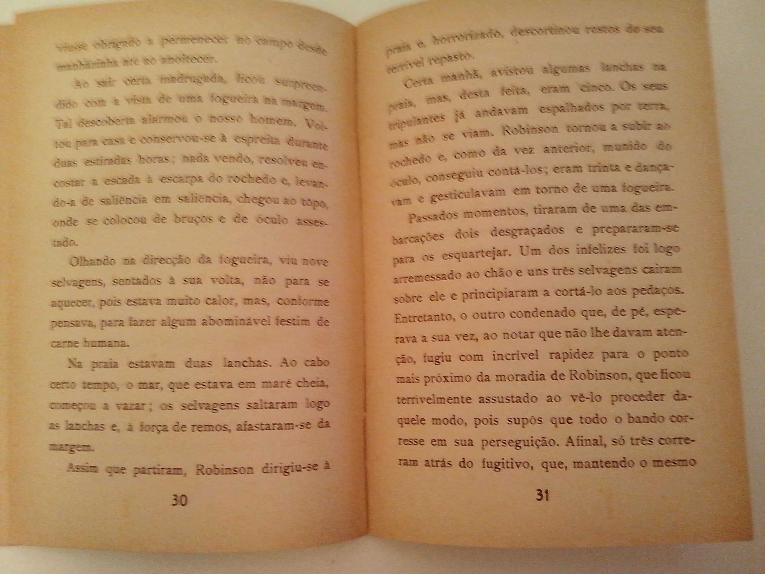 Livro " As aventuras de Robison Crusoe"