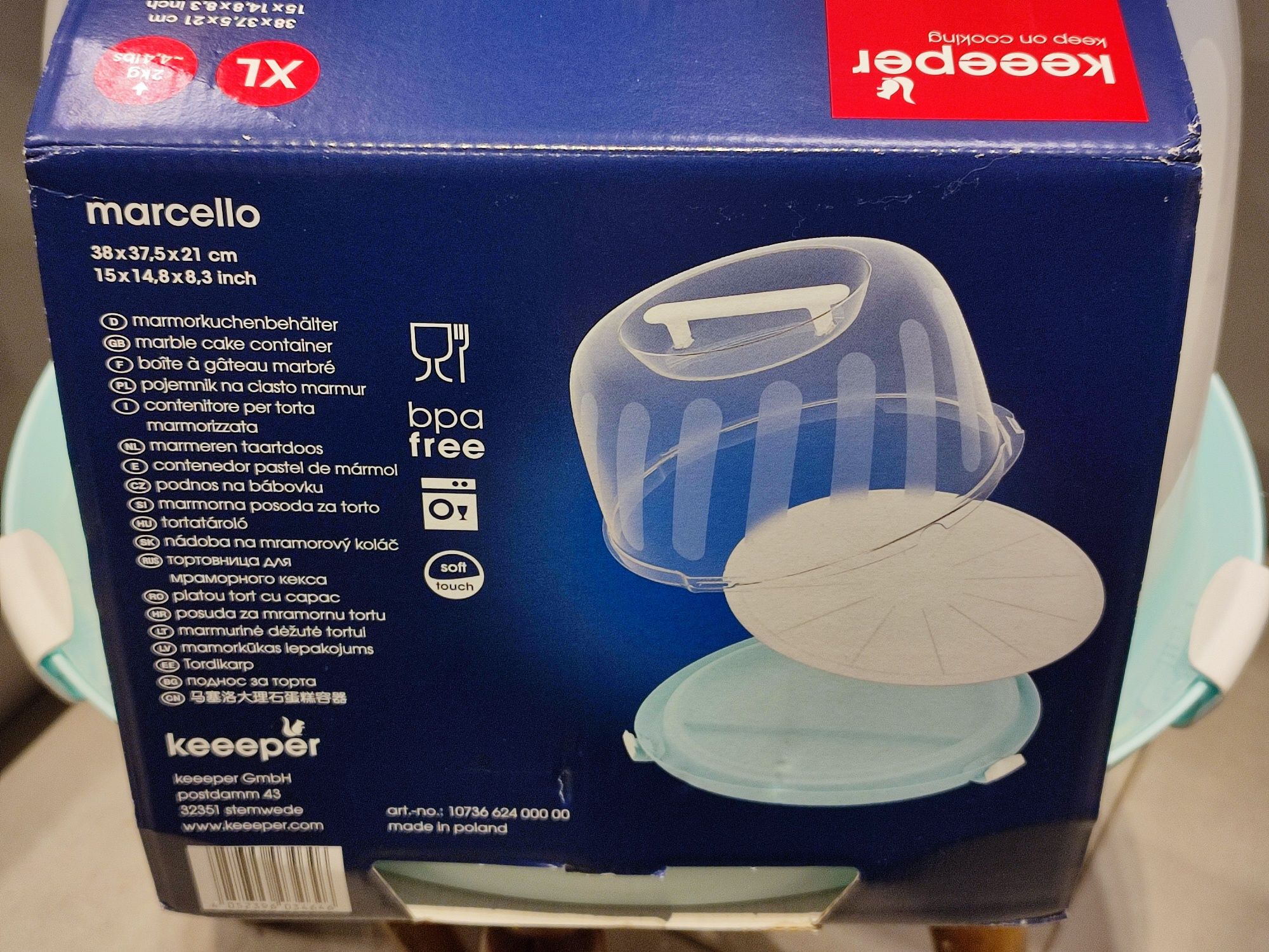 Keeeper Marcello XL 2kg - pojemnik na ciasto