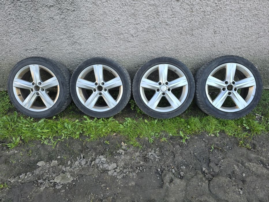 felgi ALUMINIOWE ORYGINALNE VW, 17' 5x112 + OPONY zima