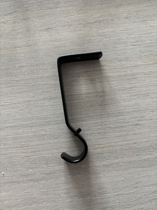 Wspornik karnisza czarny Mardom pojedynczy fi 19