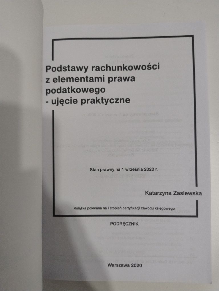 Podstawy rachunkowości z elementami prawa podatkowego - dwie książki