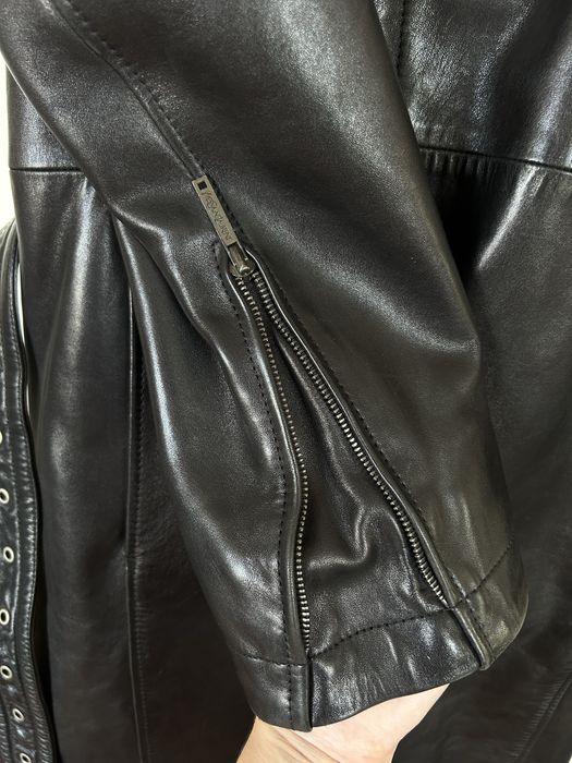 Кожанный плащ Yves Saint Laurent, мужской, размер 50