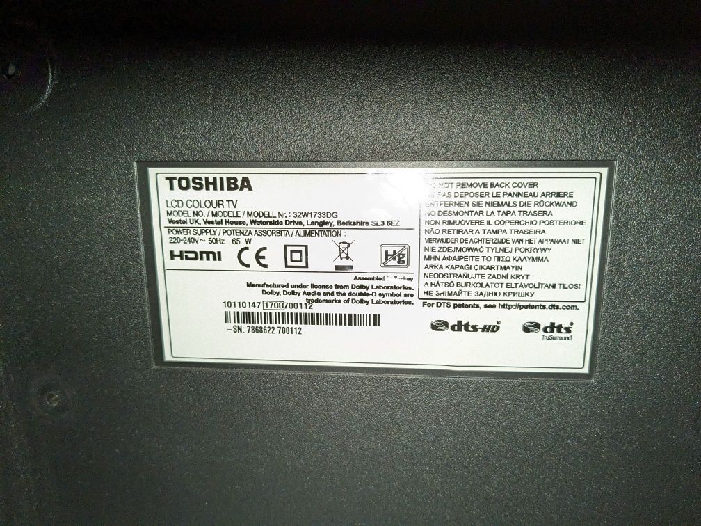 Dwa Telewizory Toshiba 32" HD ready