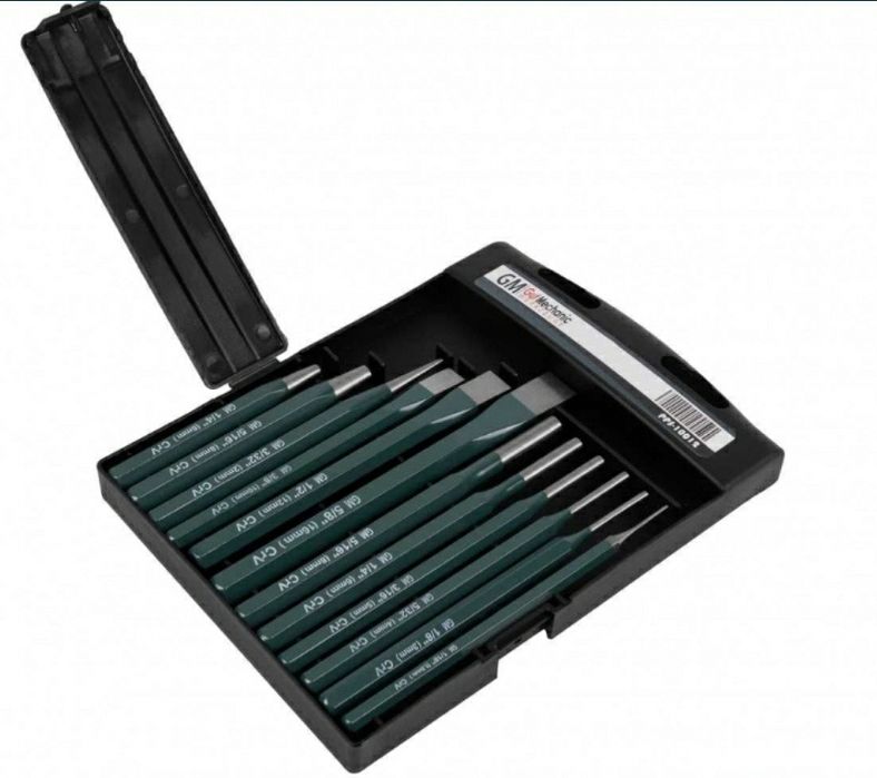 Набір пробійникіа та зубил GUT MECHANIC 12 ШТ PPS10012м набор зубил