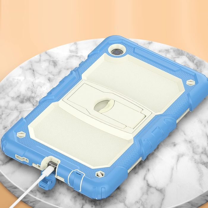 Etui do iPad Mini 5/4 7.9" z Podstawką i Paskiem na Ramię Niebieskie