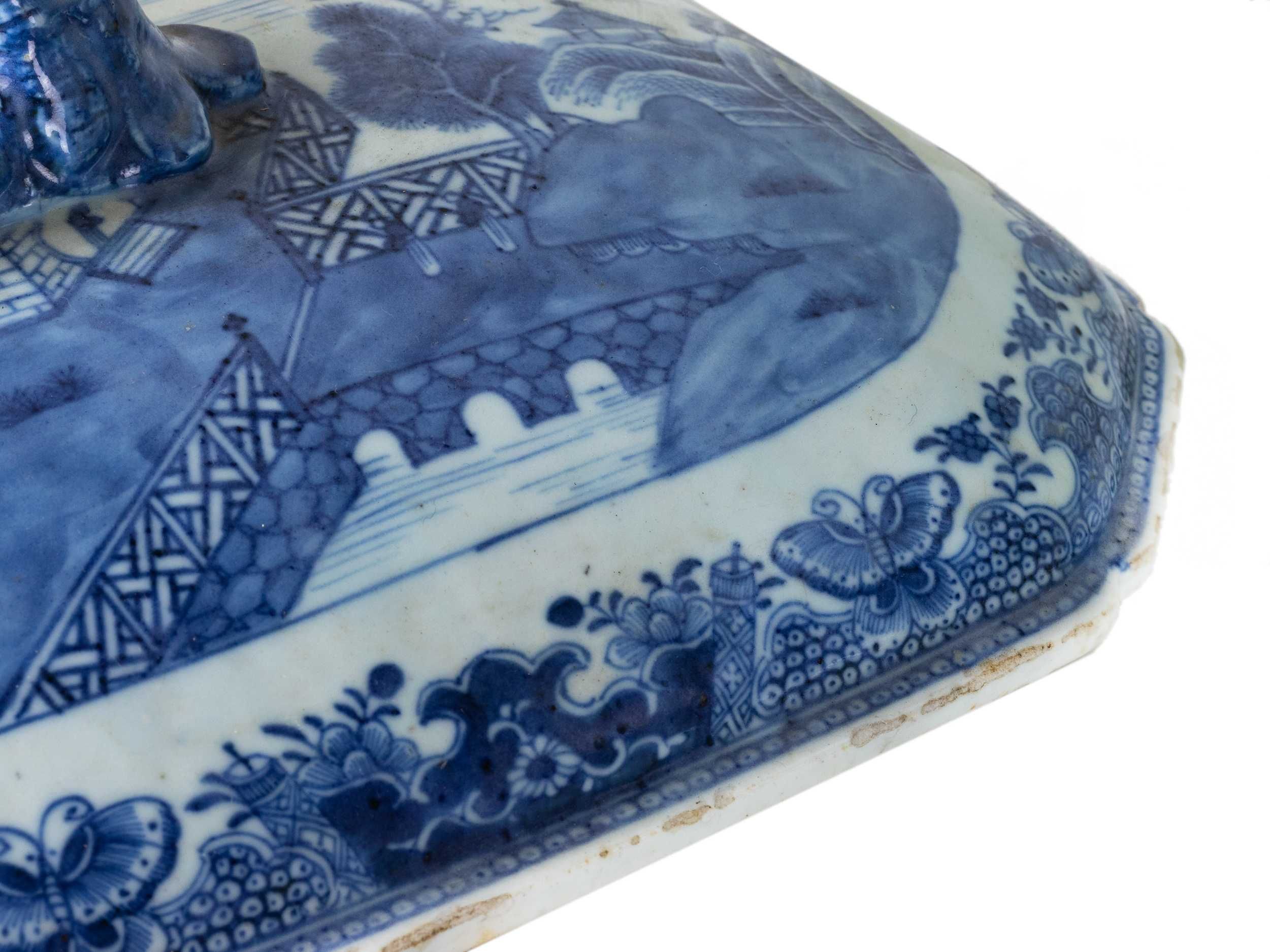 Terrina porcelana chinesa azul Cantão Jiaqing | 1798