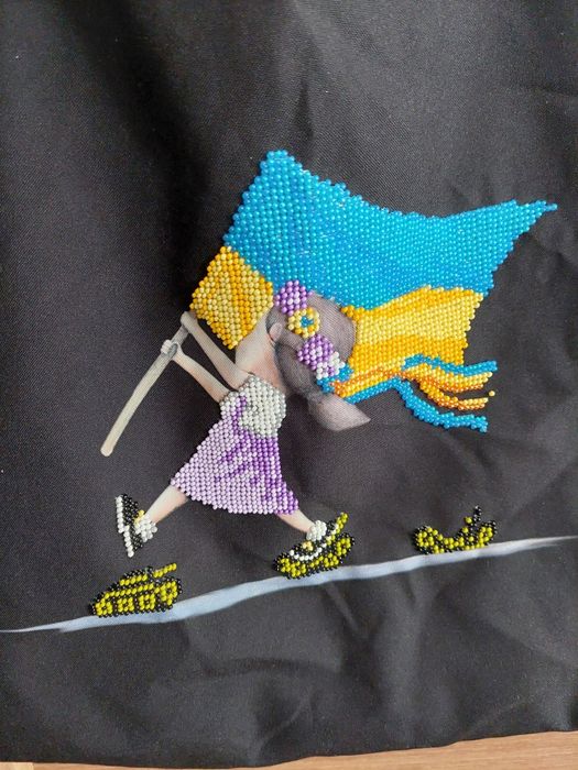 Ручна робота - еко сумка (шопер) вишитий бісером