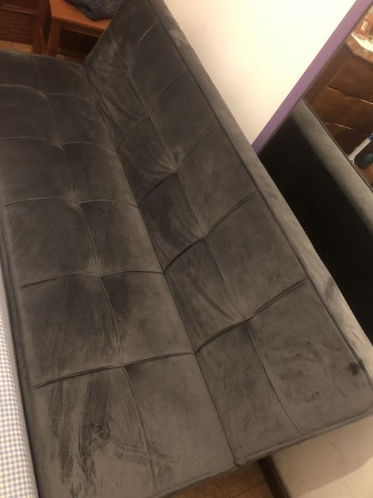 Sofa cama em veludo, como novo
