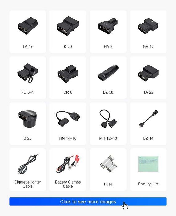 Launch Fichas Adaptadores OBD Máquinas Diagnostico Launch (NOVO)