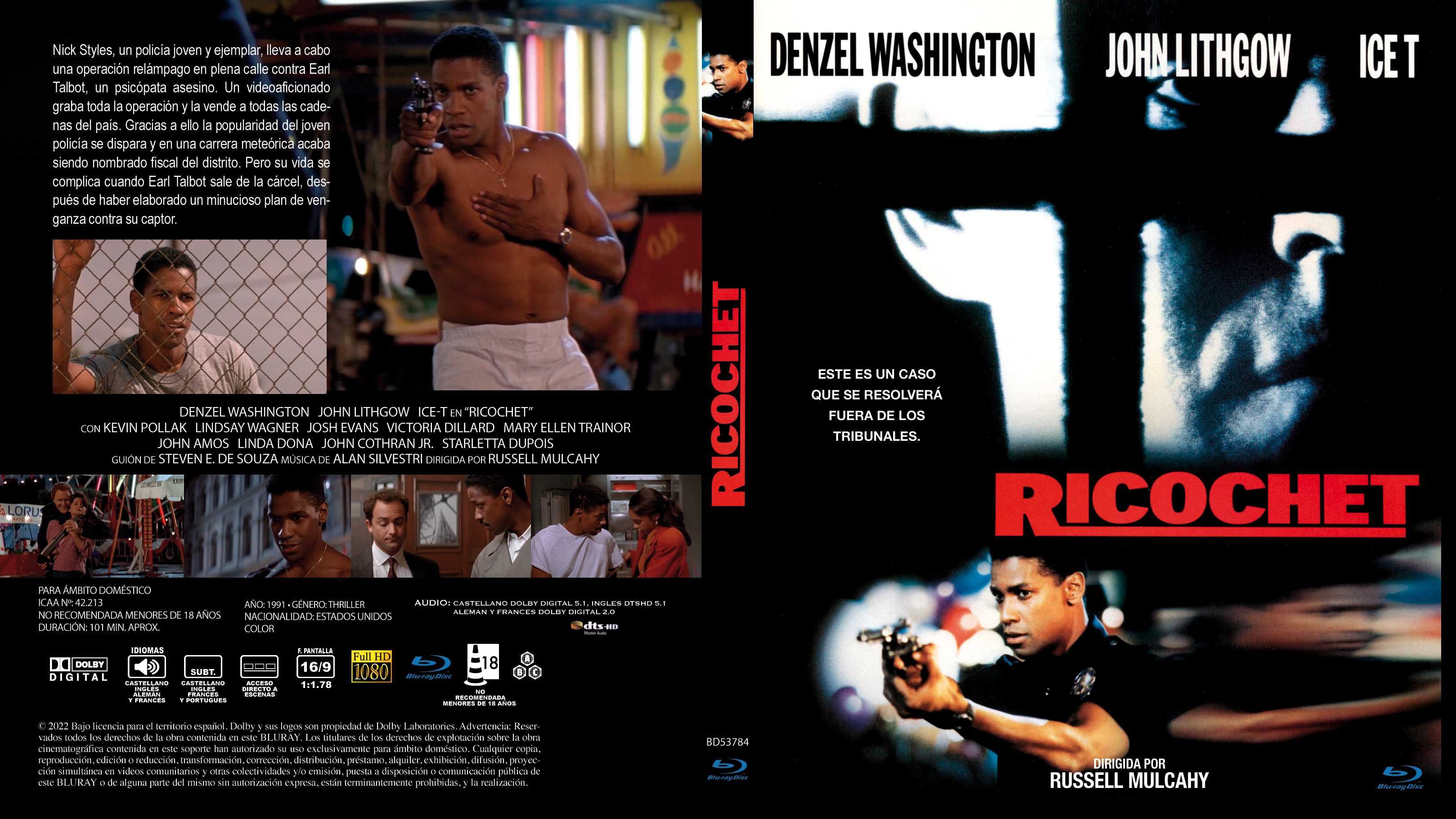 Ricochet/Ricochete(Blu-Ray)-Importado