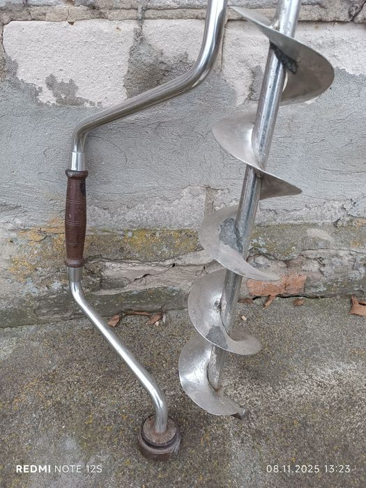 Бур для зимової рибалки з нержавіючої сталі 130мм