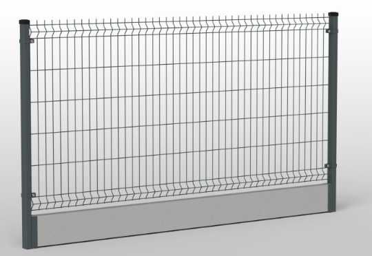 Ogrodzenie panelowe 3Dkomplet 1,53/2,5m fi5 słupek panel podmurówkaHIT