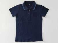 140 POLO T-shirt granatowy Bluzka kołnierzyk MUNDUREK krótki rękaw