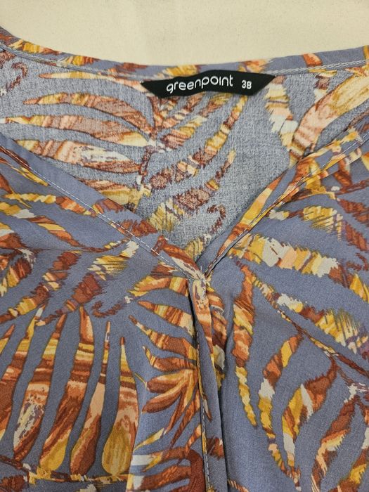 nowa sukienka Greenpoint wiskoza 38 M fioletowa kwiaty kolorowa lato