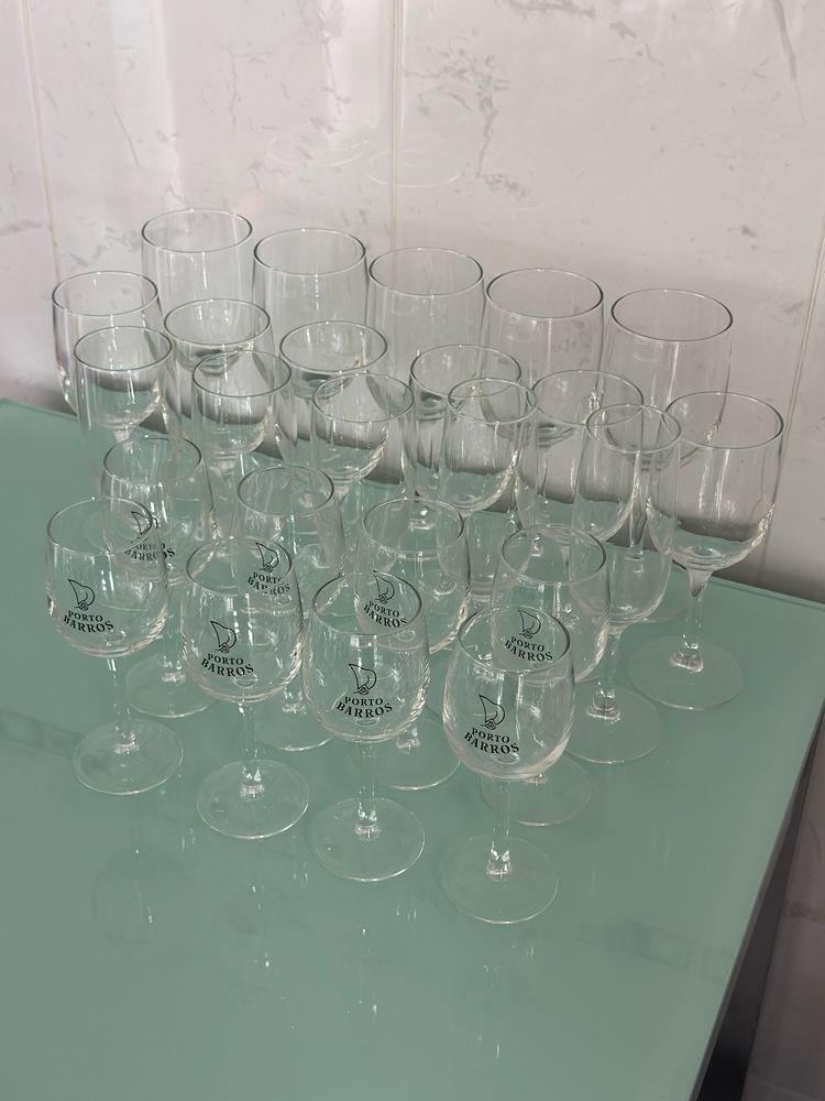 Conjuntos 24 copos vinho/campanhe