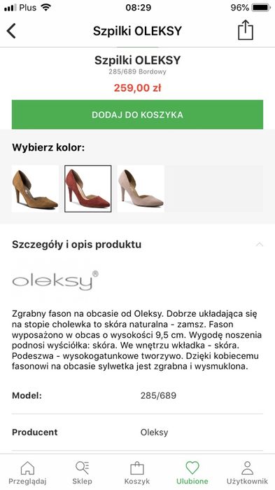 Szpilki Oleksy bordo zamsz 38 używane krotko