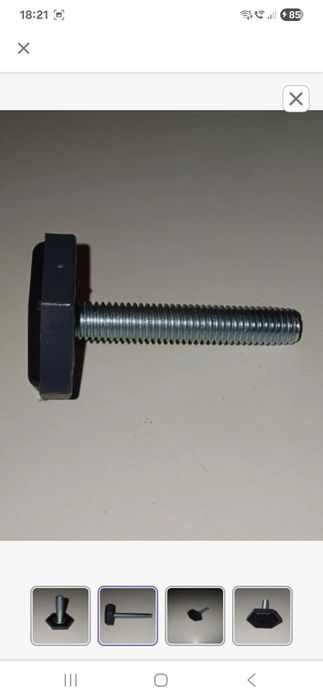 Stopki gwintowane M8x45 antypoślizgowe