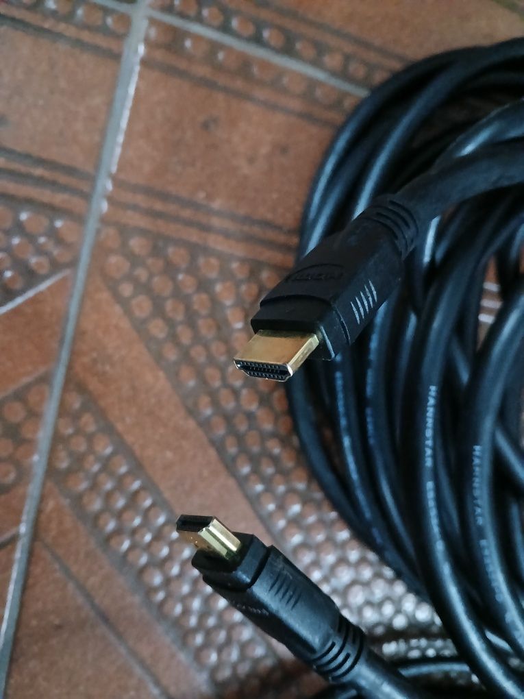 Para venda cabos HDMI lote de 3 cabos com mais de 6mt cada pontas gold