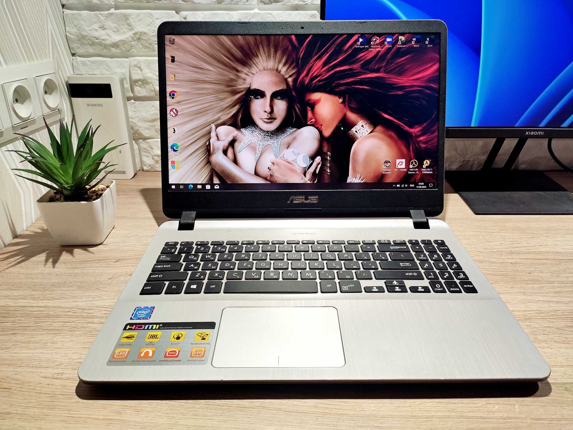 Для работы и учебы ASUS 15.6|FHD|N4000|DDR4|SSD240|+ запас под апгрейд