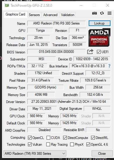 Karta graficzna MSI R9 380 4Gb 256 bit(17)