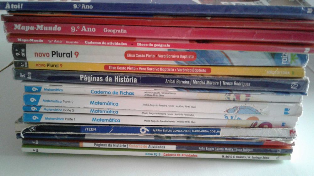 19 Manuais escolares do 9º ano