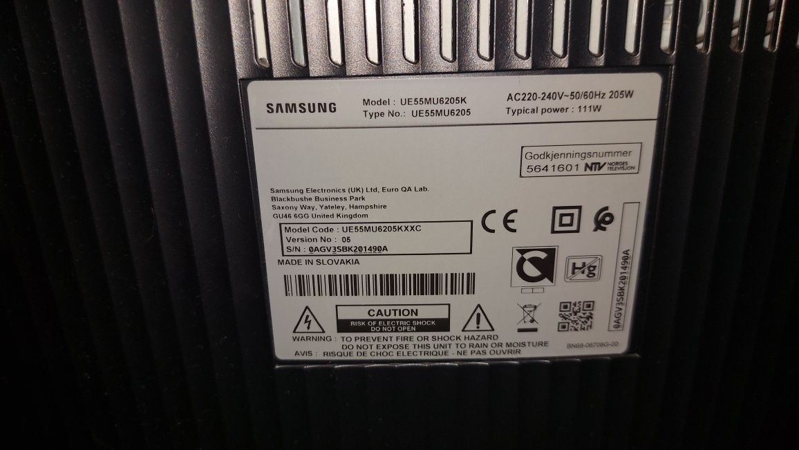 Smart tv led samsung 55"