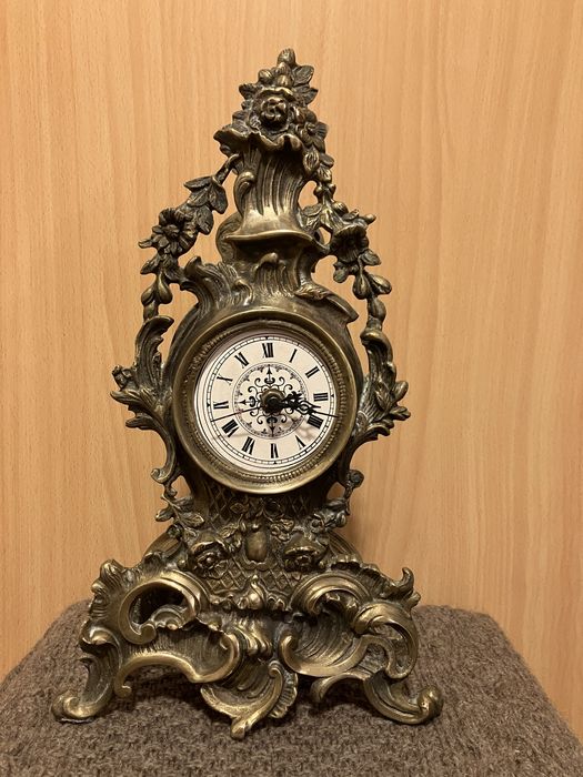 Zegar kominkowy, braz