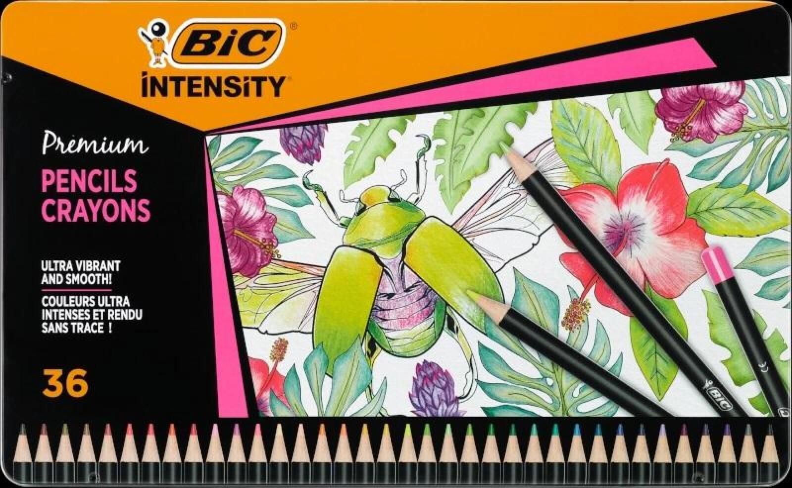 Kredki ołówkowe Intensity Premium 36 kolorów BIC BIC metalowa