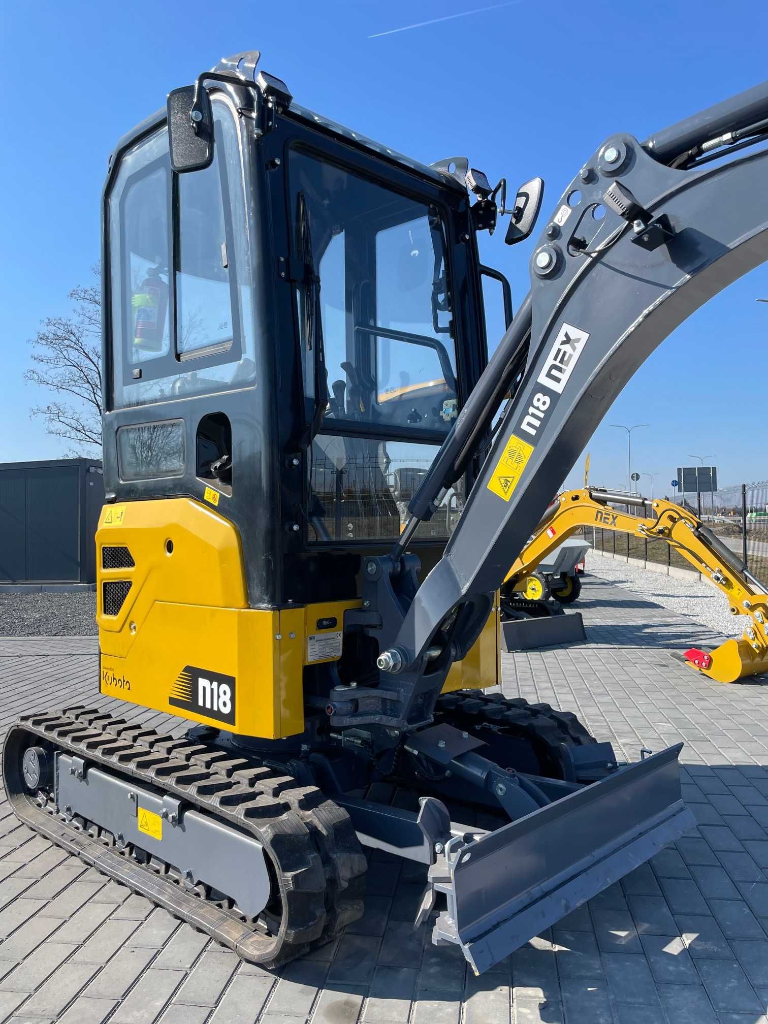 NEX N18 silnik KUBOTA minikoparka 3 łyżki szybko i złącze hydrauliczne