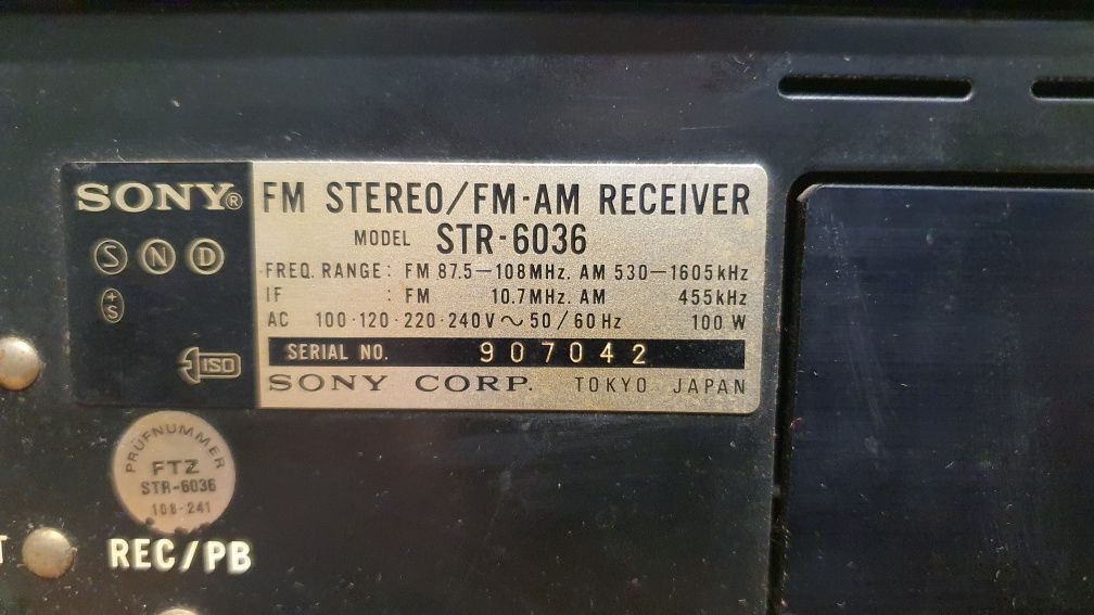 Amplituner Sony STR-6036 Vintage